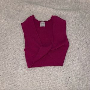 Pink knit crop top!